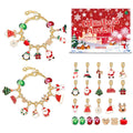Christmas Advent calendar with 24 DIY bracelet blind boxes in plastic and alloy for daily jewellery craft