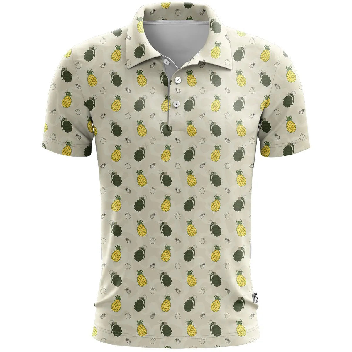 3D printed short sleeve sports top in bird eye cloth, shown in a loose fit on a model.