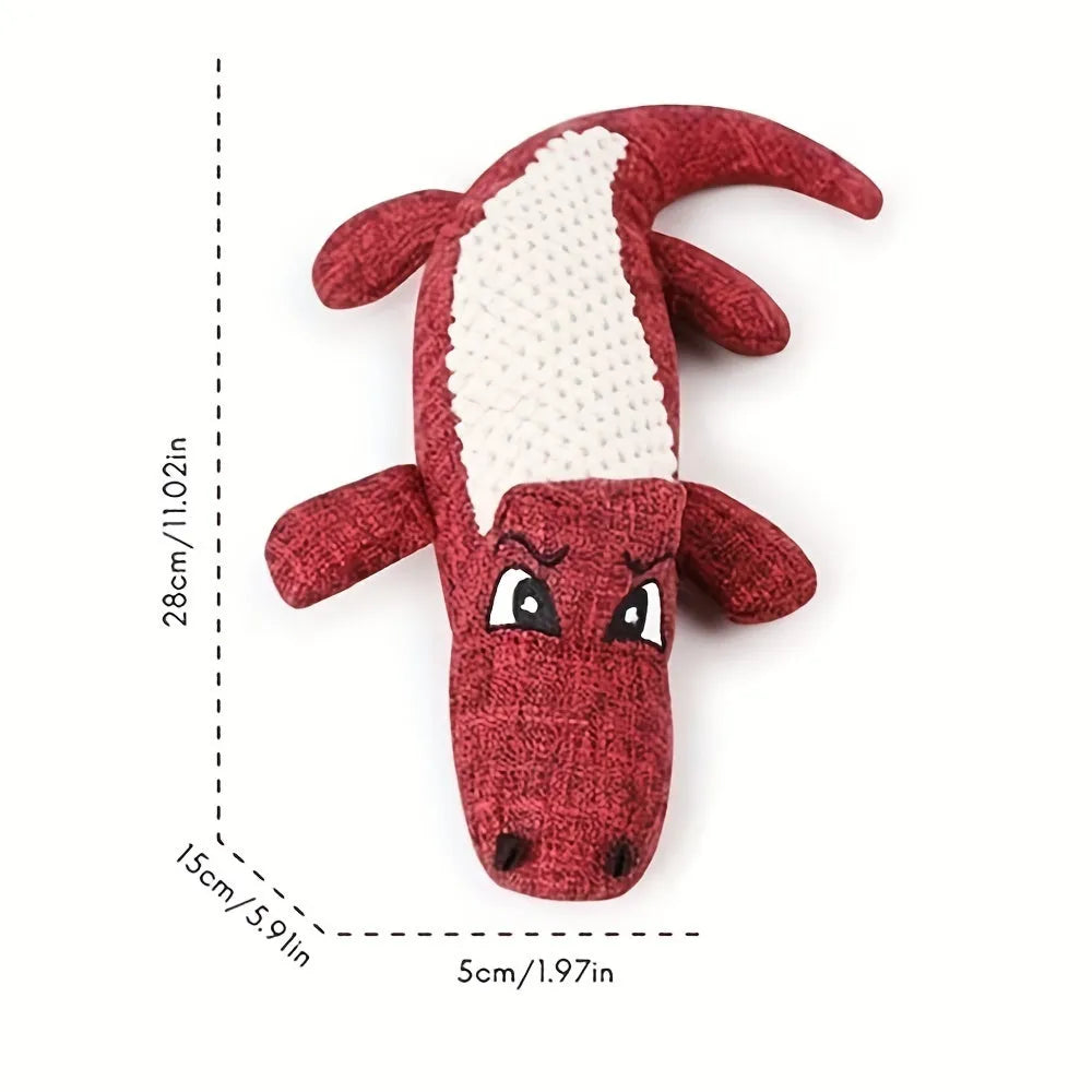 Corn fibre pet plush toy with biting sound feature for cats and dogs in blue, green, or red colours