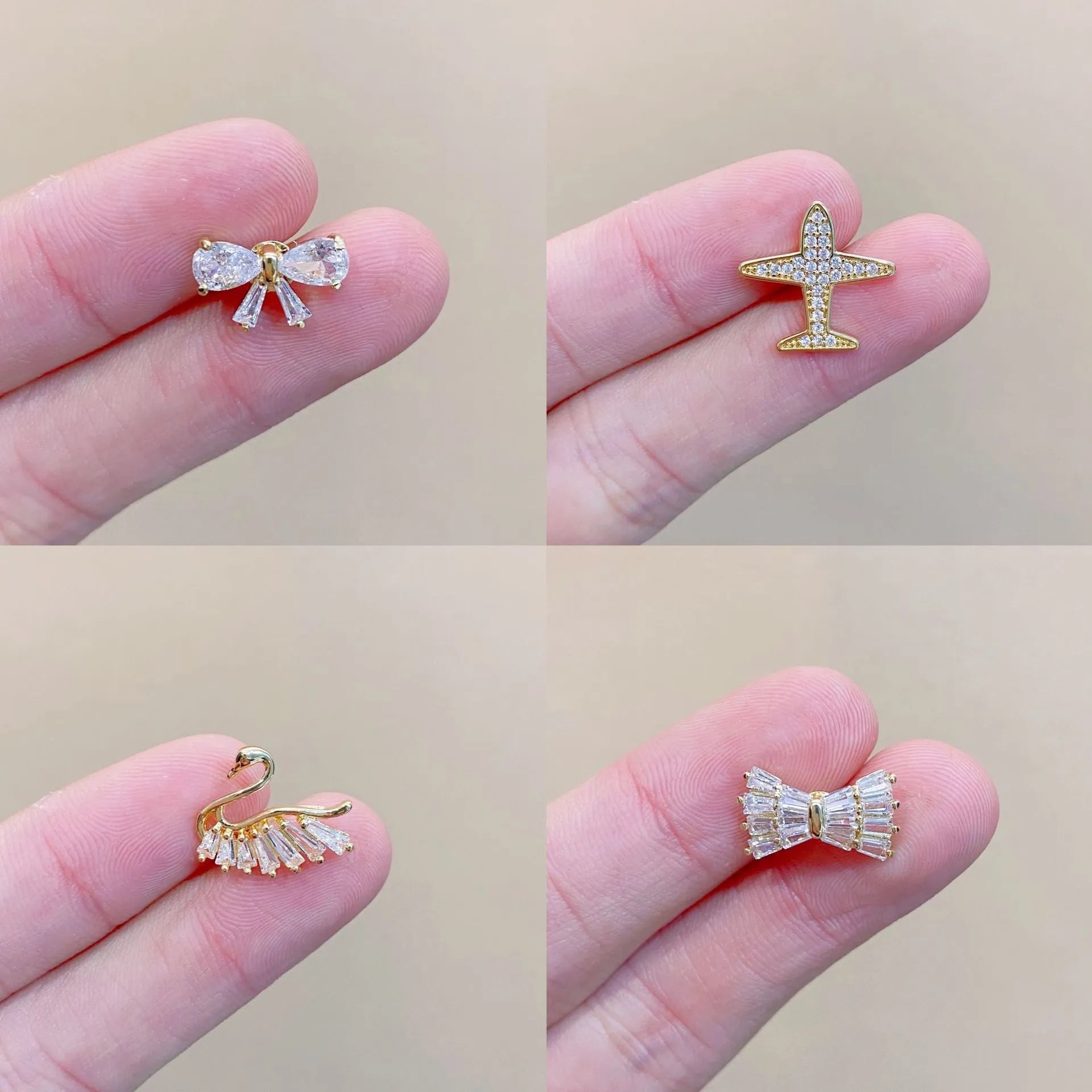 Geometric-shaped copper brooch with electroplated finish in six colour options for women's fashion
