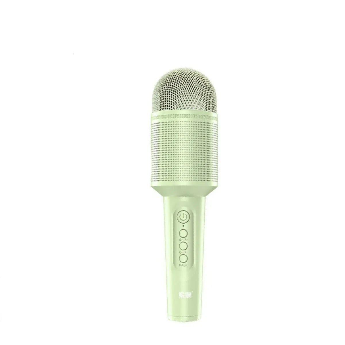 Wireless Bluetooth karaoke microphone in girly pink, sapphire blue and mint green colour options with USB connection