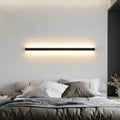 80cm black aluminium LED wall lamp with touch control for three colour temperatures