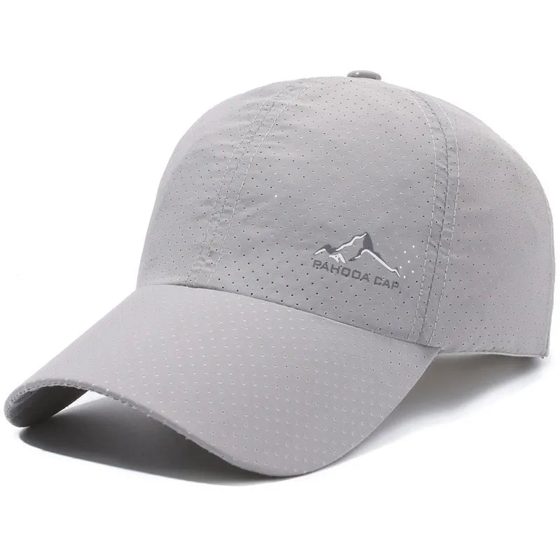 Korean-style adjustable baseball cap in dome crown design with hollow printing, available in multiple colours