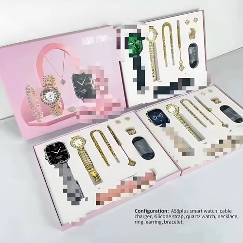 A58plus smartwatch in multiple colours showing TFT touch screen and Bluetooth calling functionality