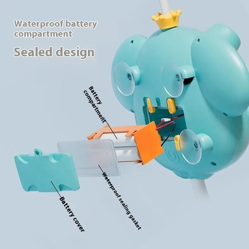 Electric elephant shower bubble machine plastic bath toy with bubble function for children
