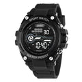 Fashion electronic digital watch for teenagers and students shown in one of ten available colour options.