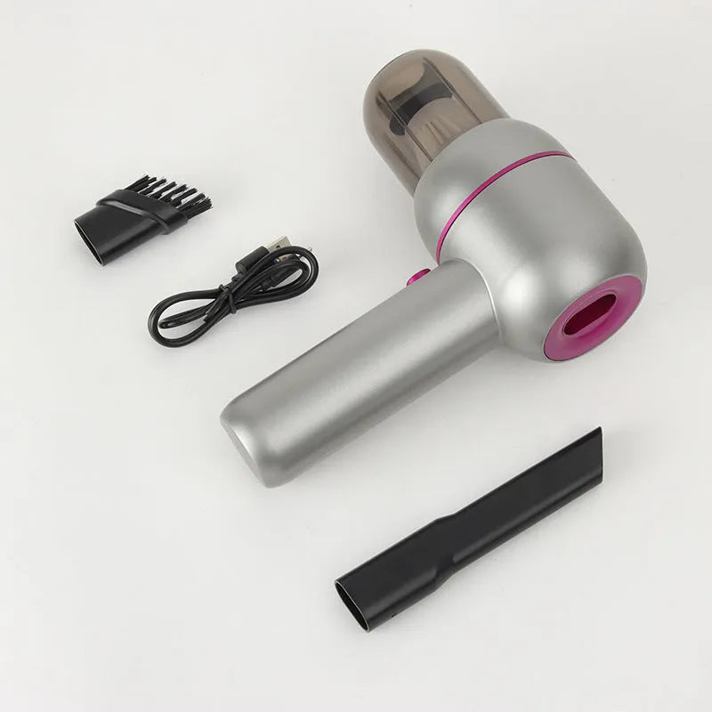 XC-06 grey portable car cleaner with dust removal and inflation functions measuring 19x15x7.4cm