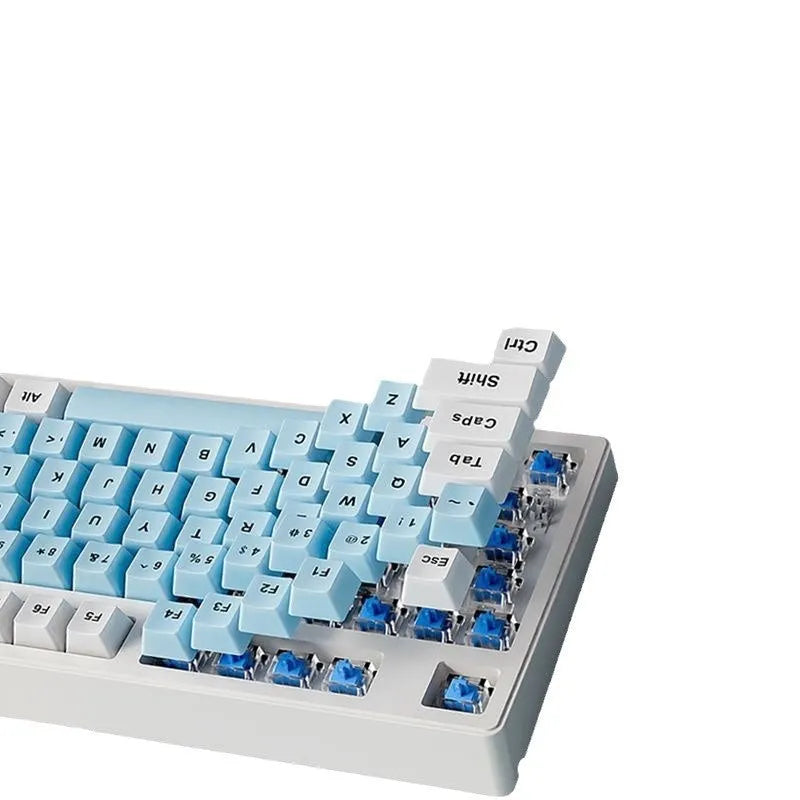 Office Game wireless Bluetooth mechanical keyboard in multiple colour options showing 87-key and 108-key layouts