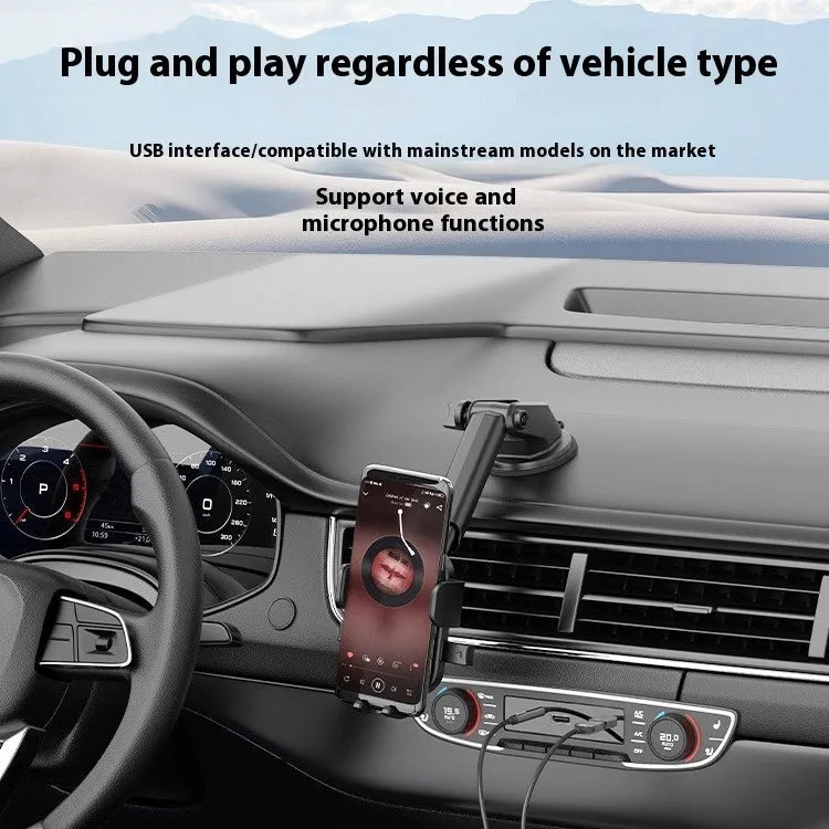 NAI USB car Bluetooth sound receiver with zinc alloy USB connector and copper 3.5mm audio jack in On Board Bluetooth Receiver colour