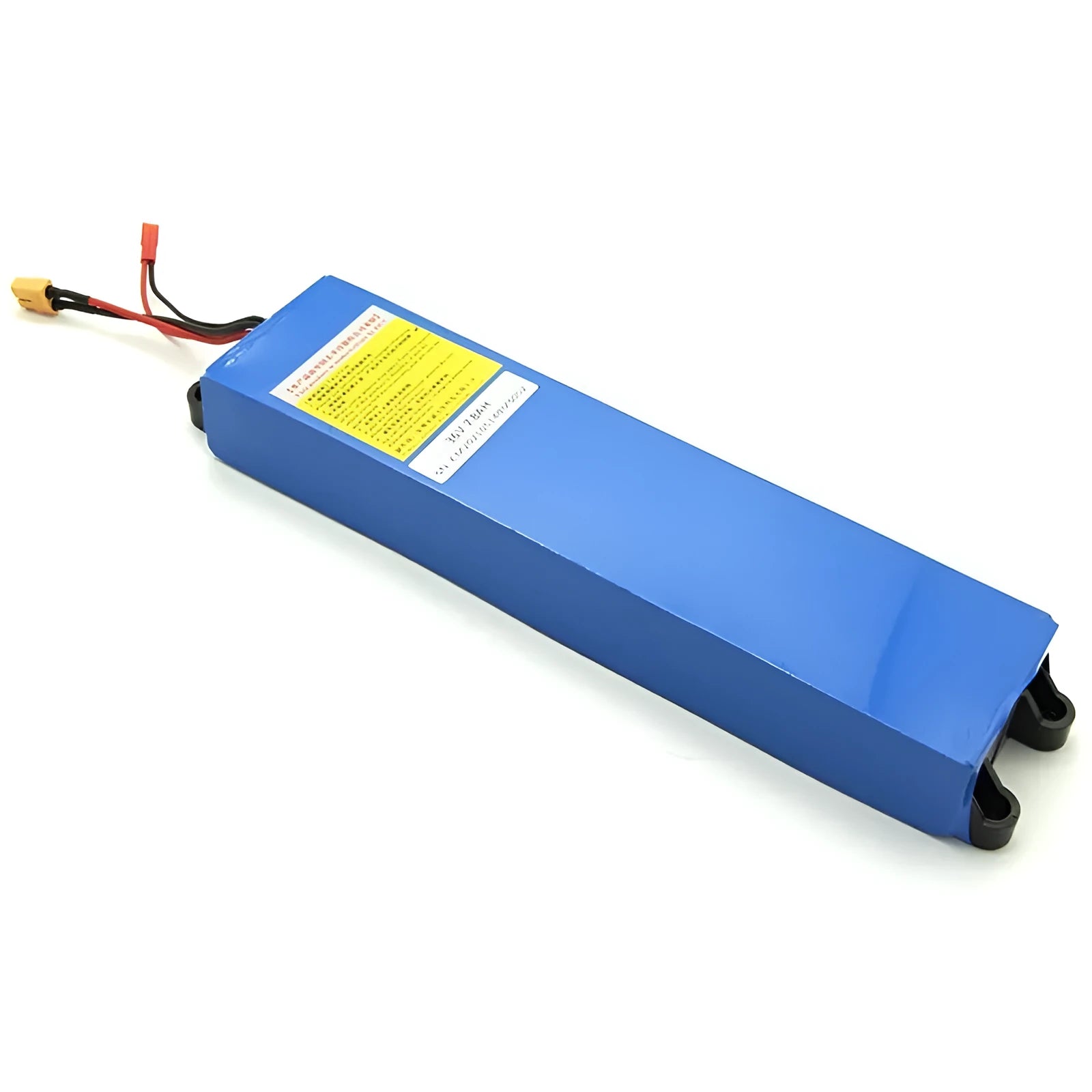 A 36V lithium-ion battery pack for electric scooter replacement, showing labels for 6.6Ah, 7.8Ah, and 10.4Ah options.