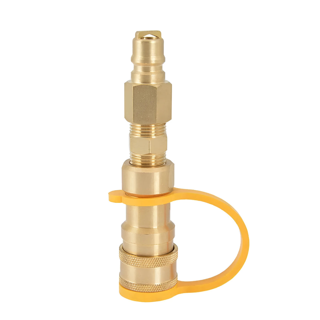 Brass gas propane conversion charging connector with 3/8 American standard thread for tank refilling