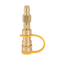 Brass gas propane conversion charging connector with 3/8 American standard thread for tank refilling