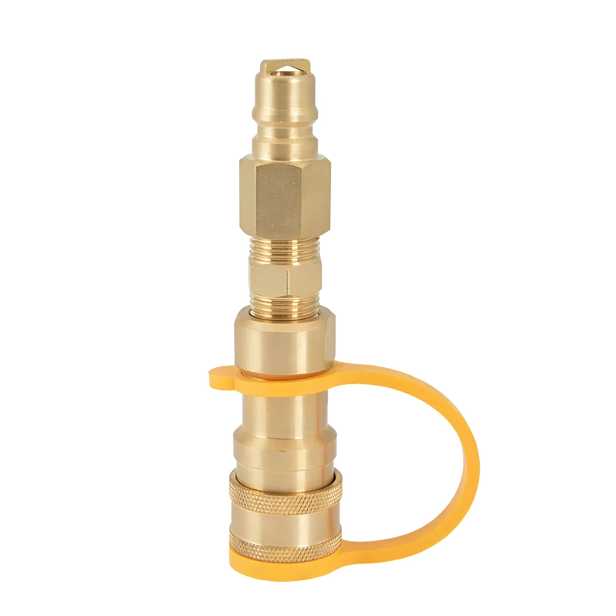 Brass gas propane conversion charging connector with 3/8 American standard thread for tank refilling