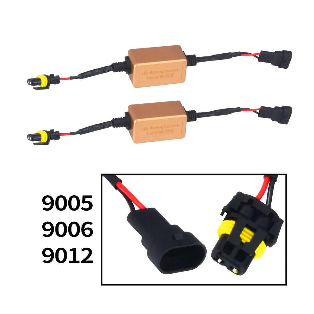 Black alloy LED car headlight Canbus decoder for H4 H7 H11 compatibility.