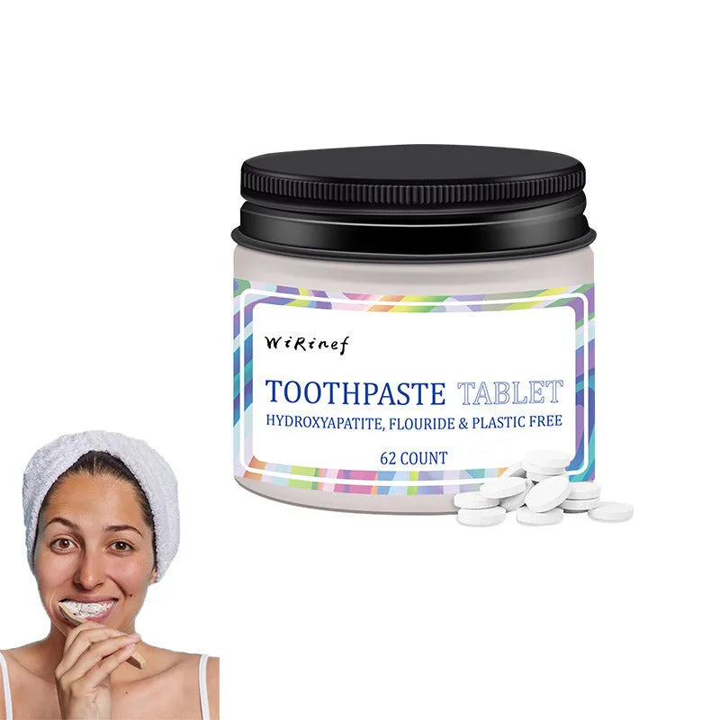 TP19 solid toothpaste tablets 62-piece pack for portable oral hygiene and travel use
