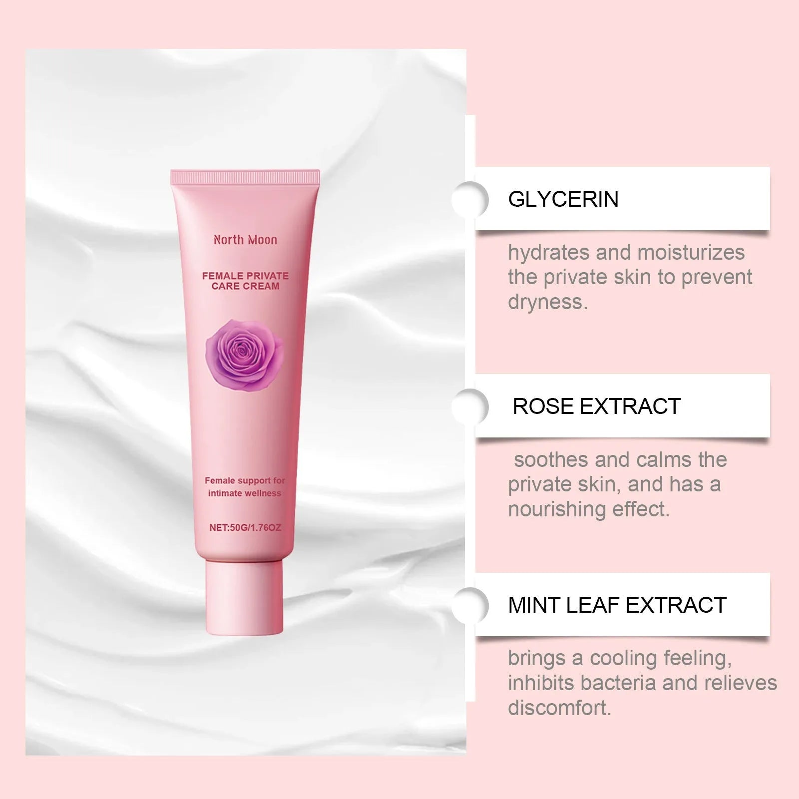 Gentle Care 50g moisturising cream tube for dry and tender skin care