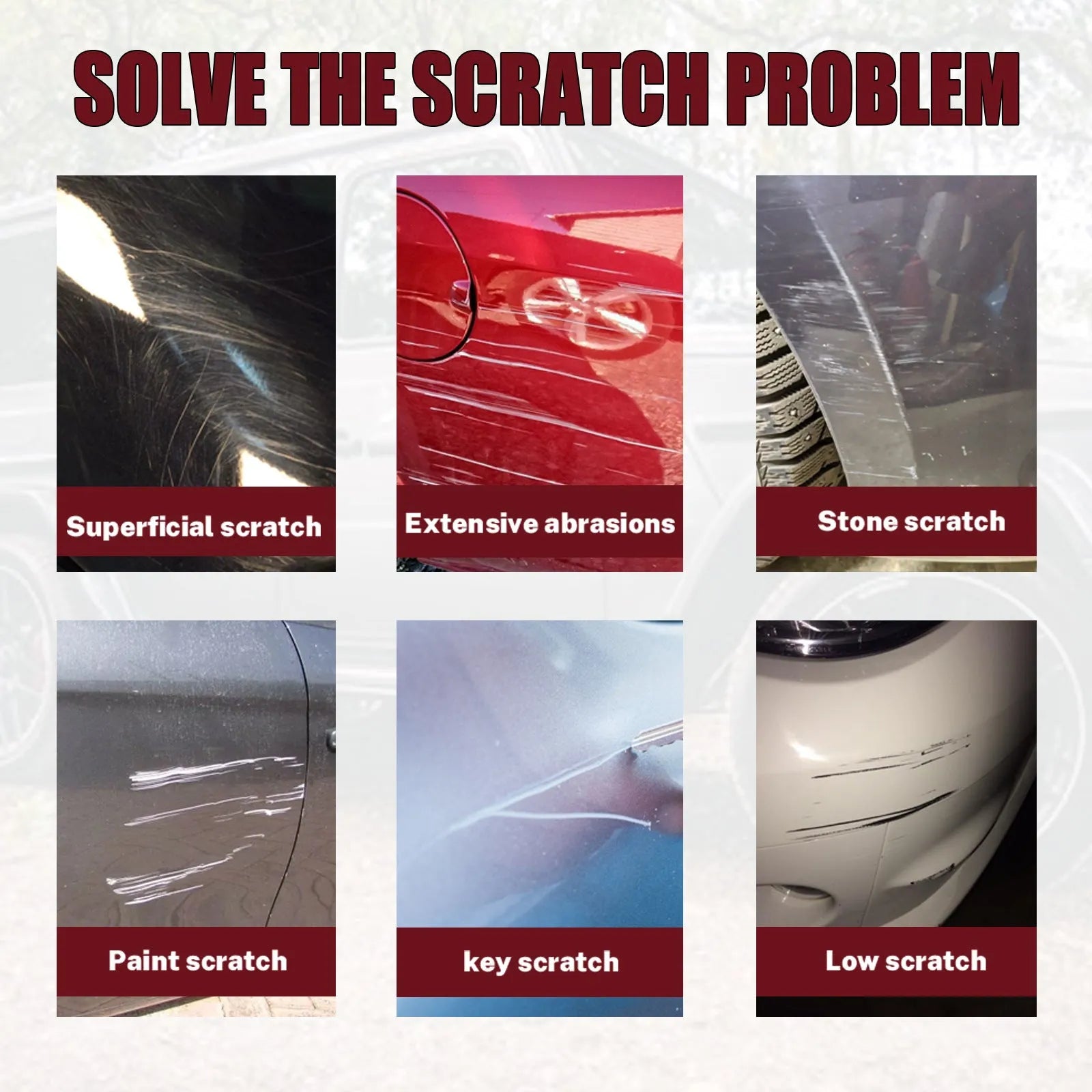 60ml car scratch repair wax container for paint surface polishing and scratch removal