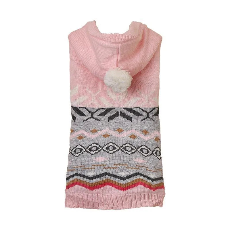 Green diamond pattern acrylic pet sweater for dogs and cats on a mannequin