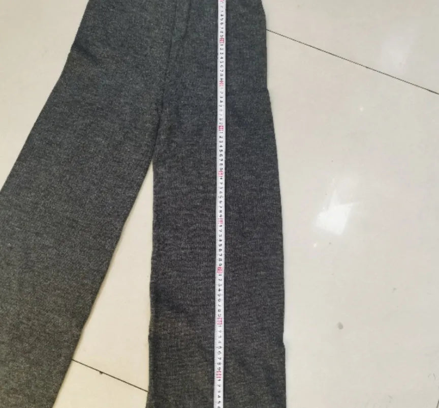 Women's side-slit sweater and trousers suit in acrylic fabric, free size fit