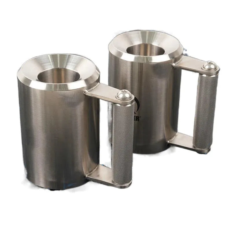 Silver stainless steel 8kg dumbbell cup weight plate for Olympic bars