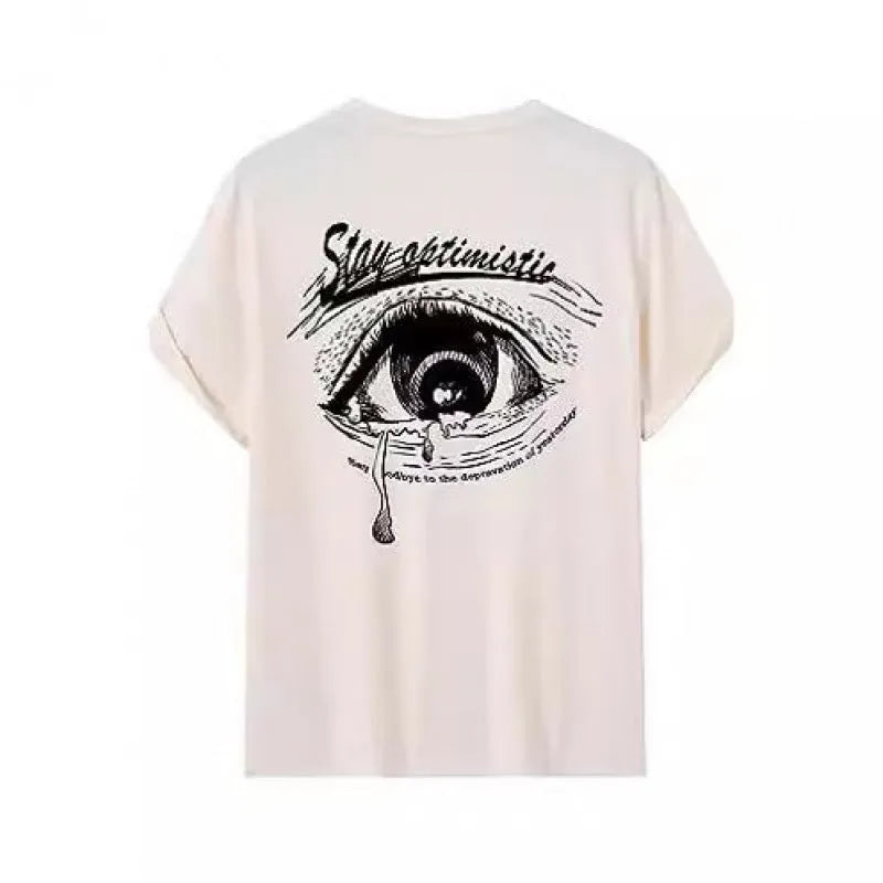 Men's printed short-sleeved sports T-shirt with digital pattern on polyester flat mop cloth