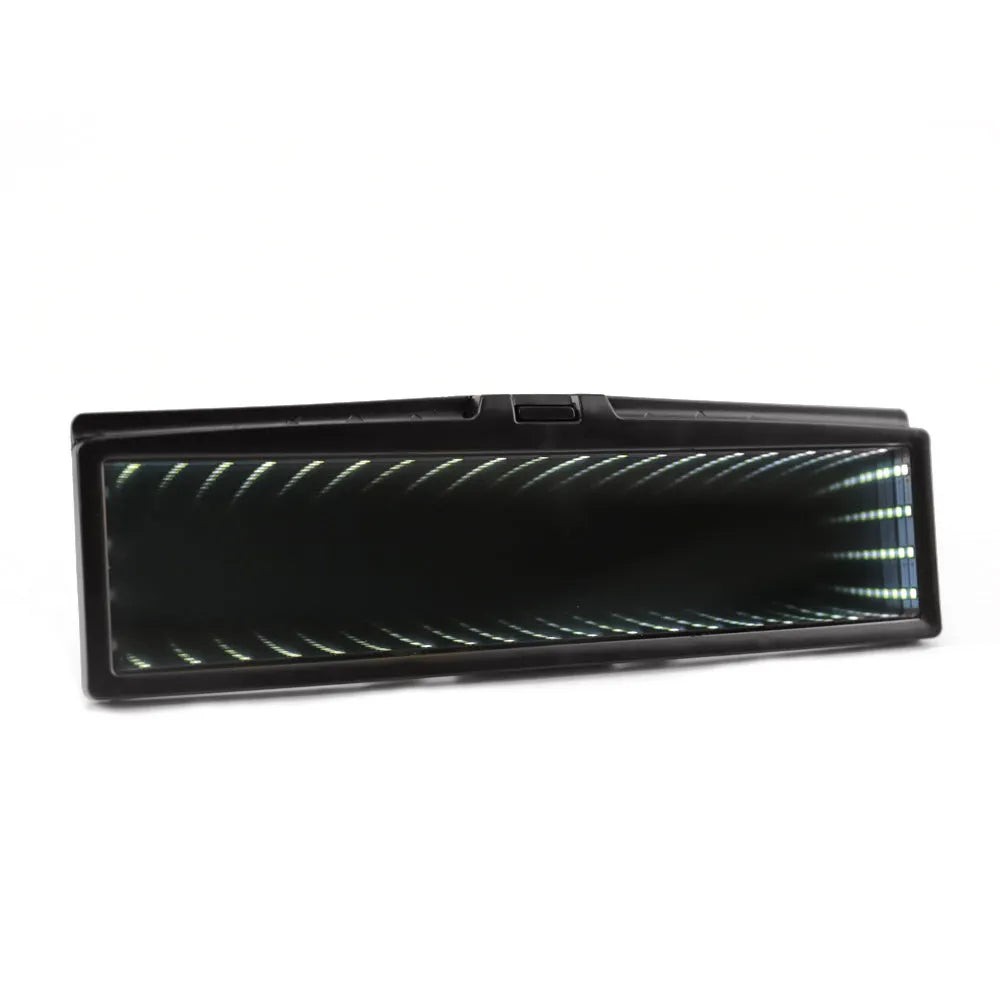 280mm wide plastic flat car rearview mirror in blue colour with anti-glare coating