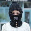 Wool fleece Lei Feng dome hat with ear flaps in navy blue, front view on neutral background