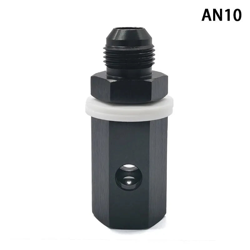 Car fuel tank exhaust check valve made of aluminium alloy with AN6 AN8 AN10 fitting options for universal automotive use