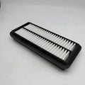 Black car air filter for Hyundai vehicles measuring 256mm x 113mm x 40mm