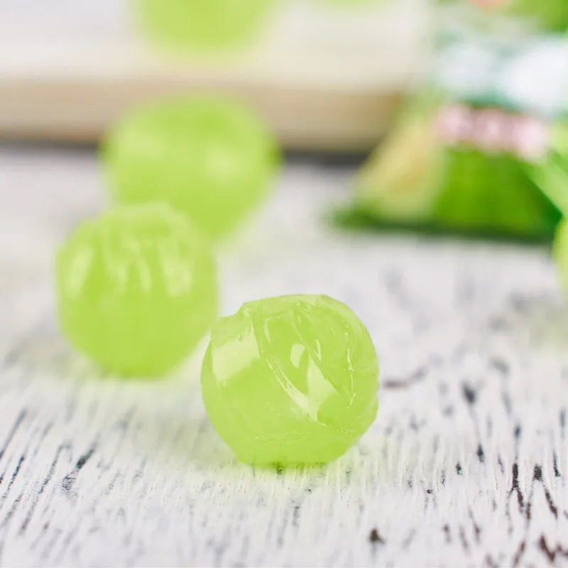 Assorted Chinese fruit flavoured hard candies: guava, plum sugar, and tangerine peel in separate bags.