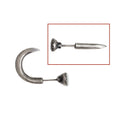 S925 sterling silver nail stud earrings punk style straight and curved nail designs ear hook