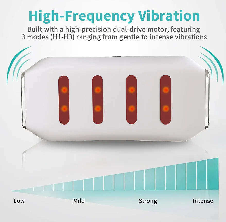 White tummy machine vibration exercise equipment with foam handles on 20cm plate