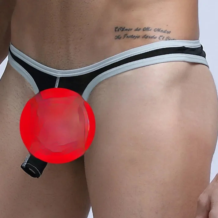 Men's Ice Silk nylon briefs in Army Green colour, showing front design.