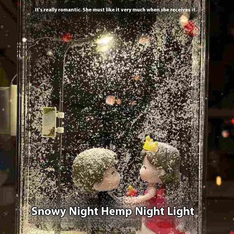 DIY snowy night light kit with LED snowflake street lamp model components for Christmas decoration
