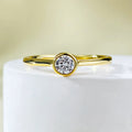 Minimalist silver crown ring with linear details in electroplated gold or platinum colour.