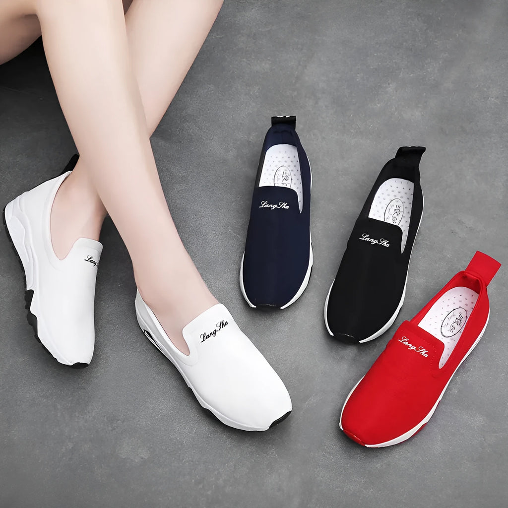 Women casual canvas shoes super high heel cowhide fabric upper leather toe cap autumn