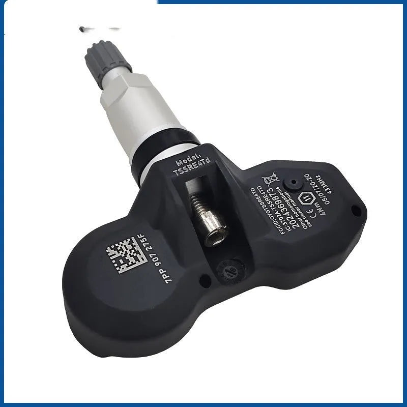 Black Audi tyre pressure monitoring sensor transmitter for direct replacement installation