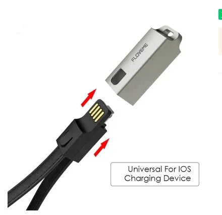 USB C to Apple Lightning leather braided charging cable in black brown red colours measuring 20cm