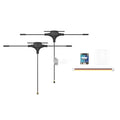 ELRS 915M/2.4G dual-frequency drone receiver with dual T-shaped antennas and metal construction