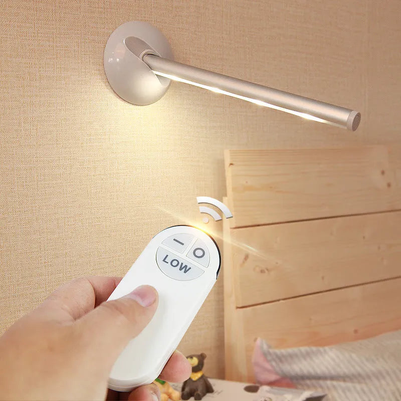 Silver LED night light with remote control for cabinet hallway use