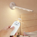 Silver LED night light with remote control for cabinet hallway use