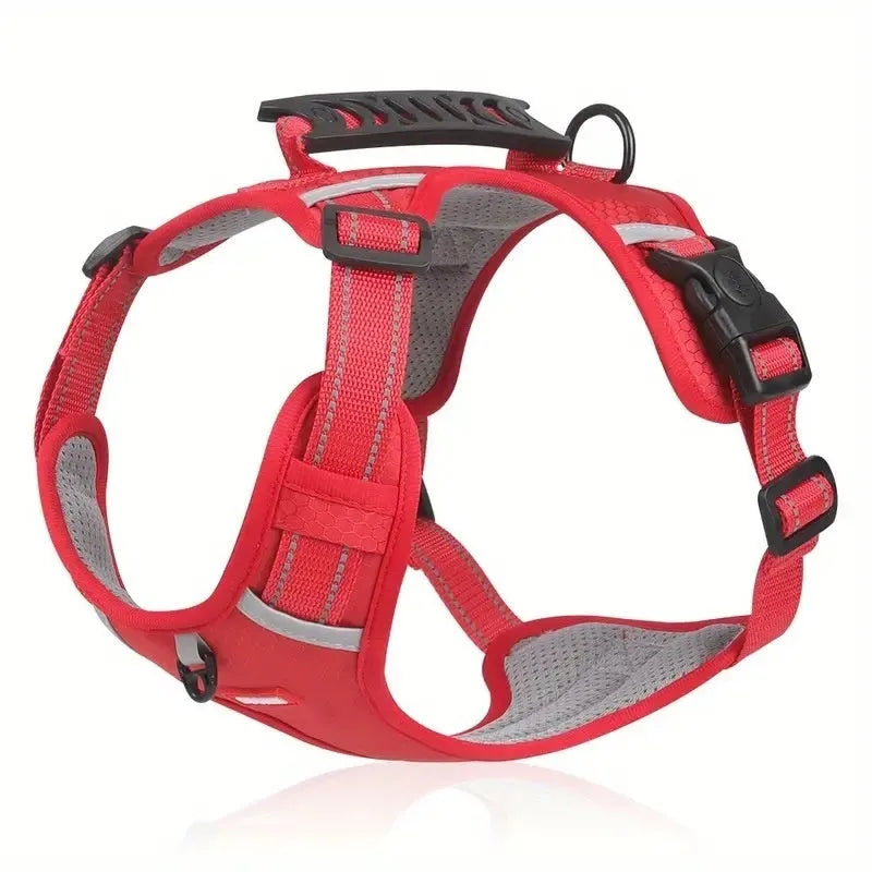 Polyester dog chest harness traction rope in multiple colours and sizes for controlled dog walking