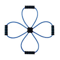 Blue eight-character puller resistance band for shoulder fitness training
