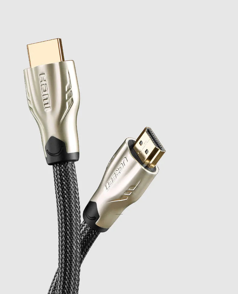 Version 2.0 4K HDMI cable with gold-plated connectors, shown at full 5-metre length.