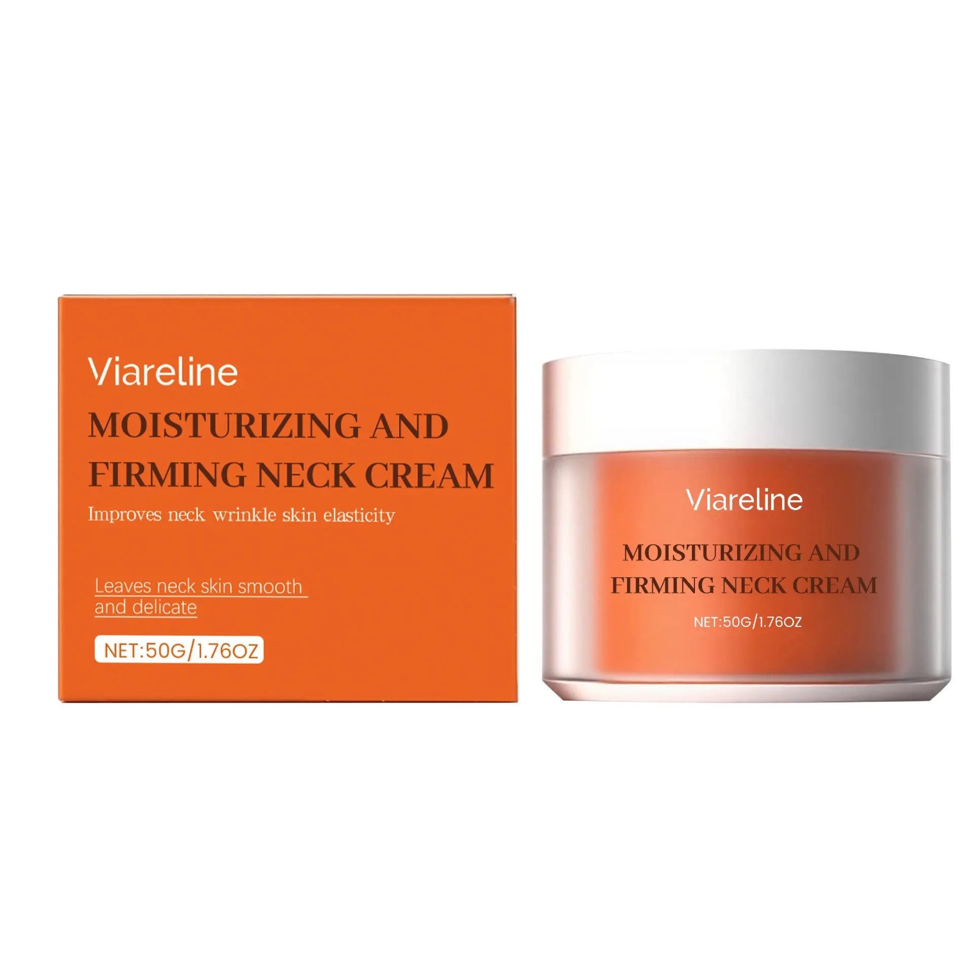 50g neck contour moisturising cream in compact 6.3cm square packaging