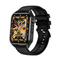 Smart watch with 1.8-inch AMOLED display showing watch face, silicone wrist strap, and magnetic charger