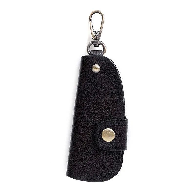 Genuine leather handmade key storage bag in short length car key case design