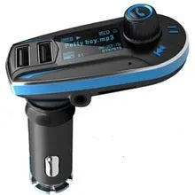 BT618C car Bluetooth FM transmitter with LCD screen and USB port for vehicle audio streaming