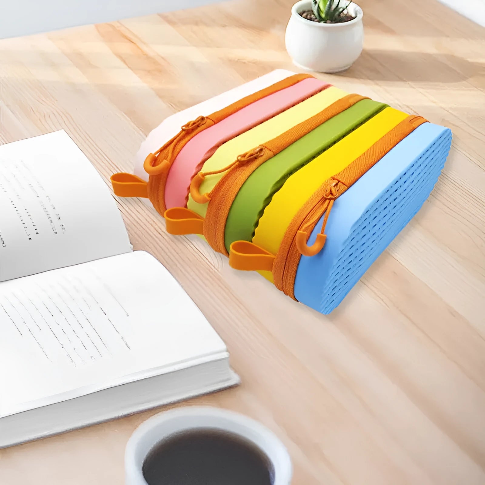Silicone glasses case in multiple colours with long-hand design measuring 200x80x50mm
