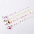 Luminous cat collar with adjustable silicone chain and metal bell in paw print design
